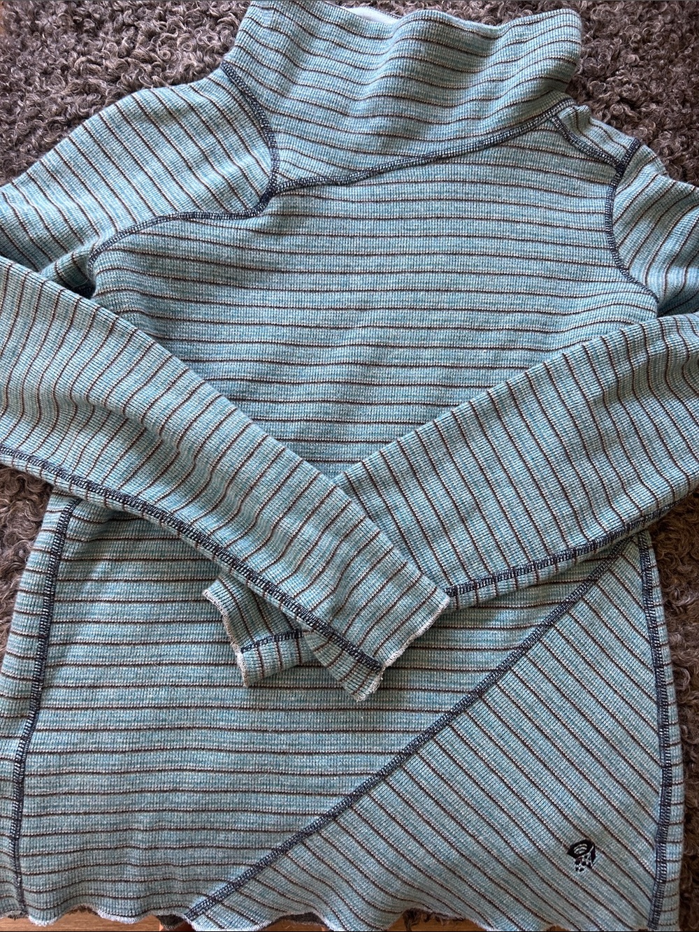 Mountain hardwear wool blend sweater blue black size small